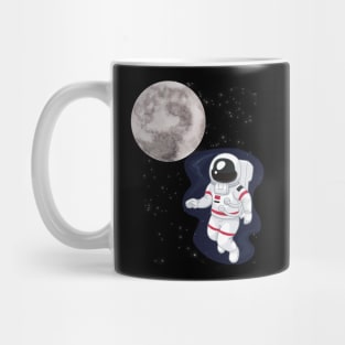 Floating astronaut Ufo alien abduction funny cute spaceship moon mars cosmic space Mug